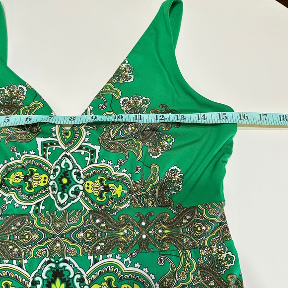 INC International Concepts Y2K Boho Babydoll Maxi Dress Womens M Paisley Maximal - Picture 6 of 9